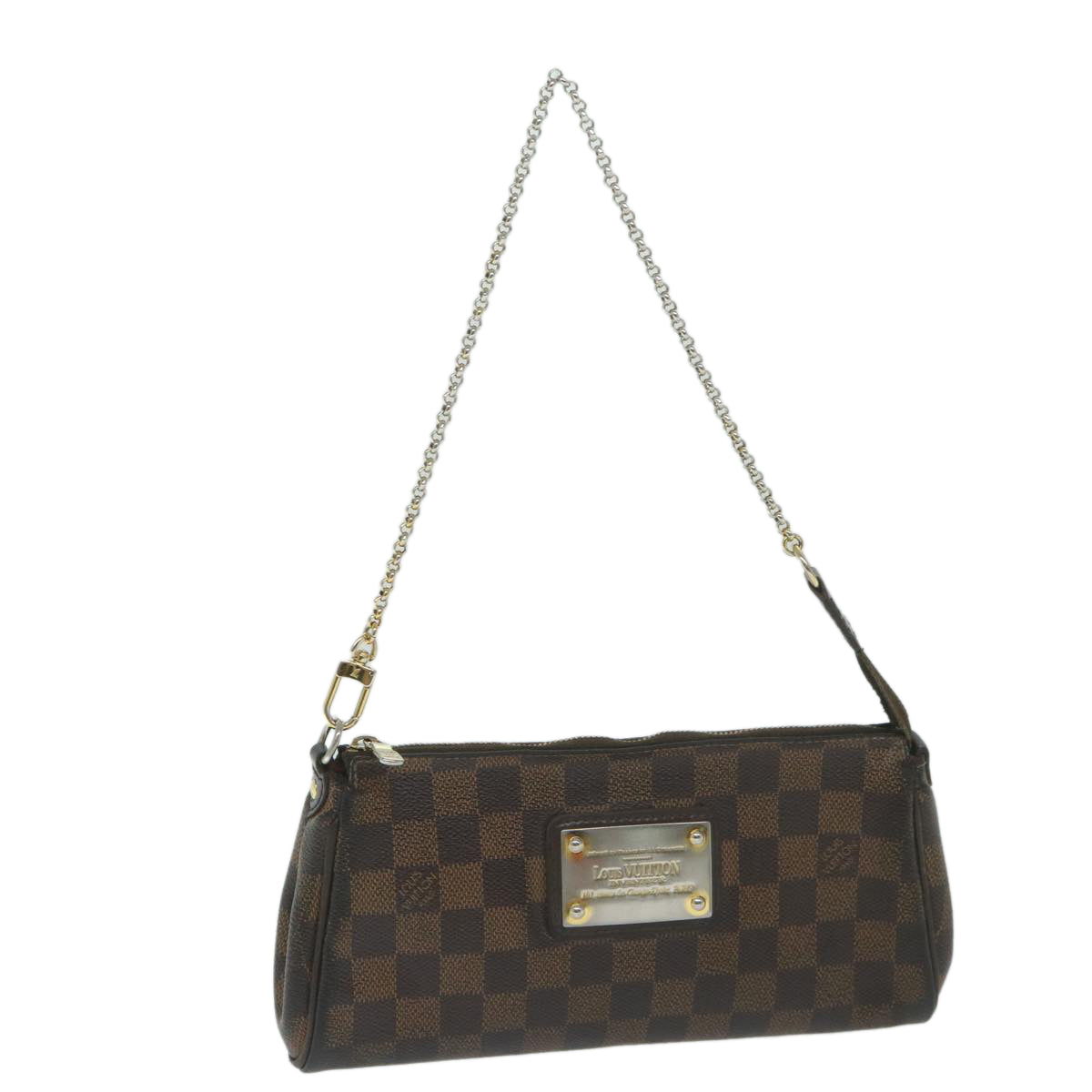 LOUIS VUITTON Damier Ebene Eva Shoulder Bag 2way N55213 LV Auth 64157