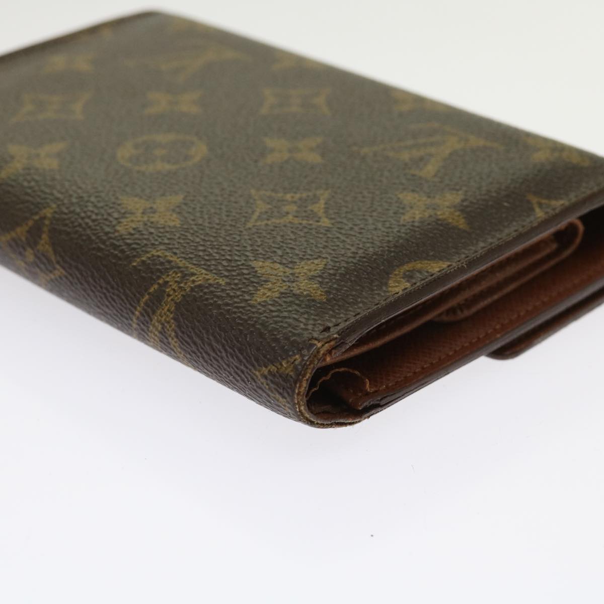 LOUIS VUITTON Monogram Porte Tresor Etui Papie Wallet M61202 LV Auth 64200