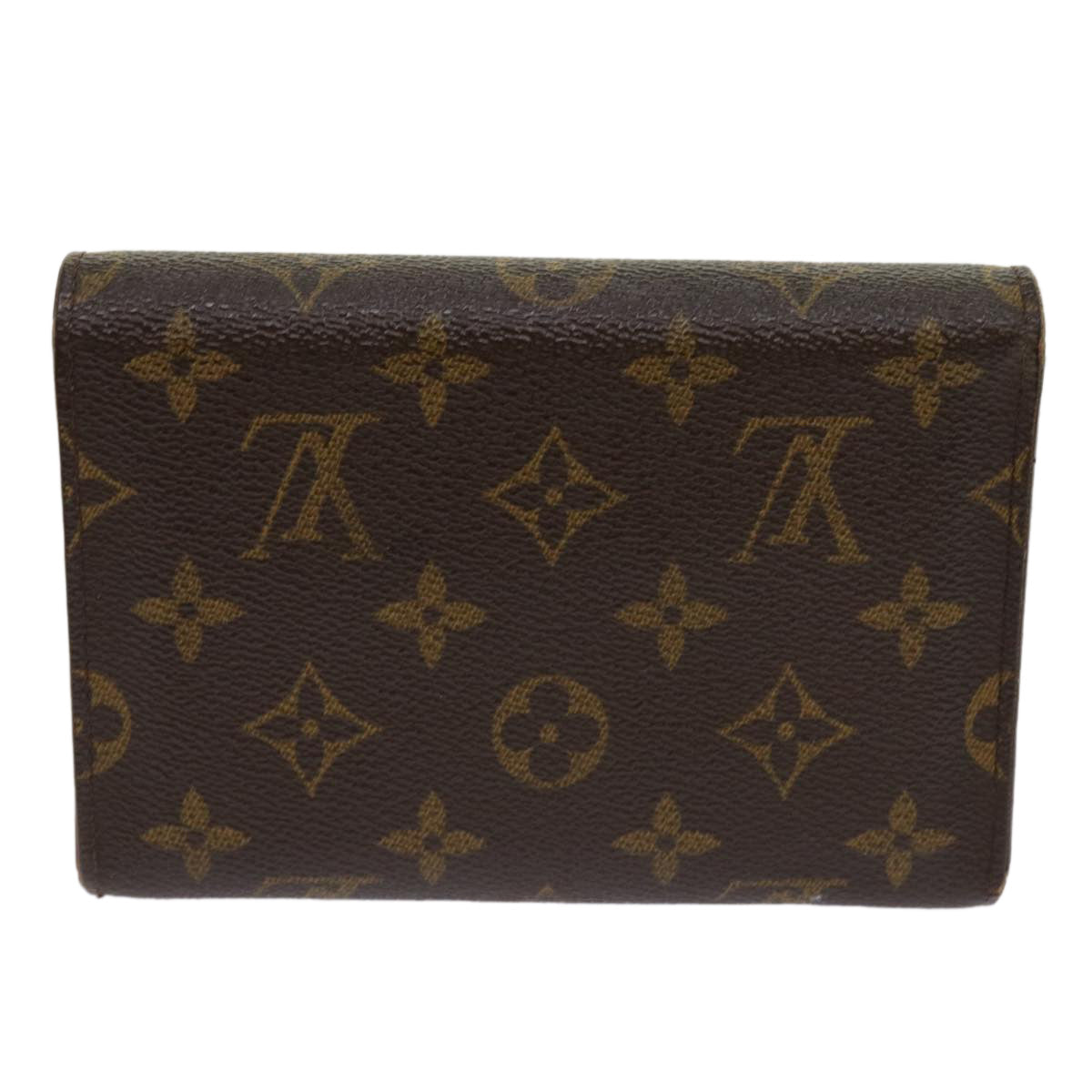 LOUIS VUITTON Monogram Porte Tresor Etui Papie Wallet M61202 LV Auth 64200