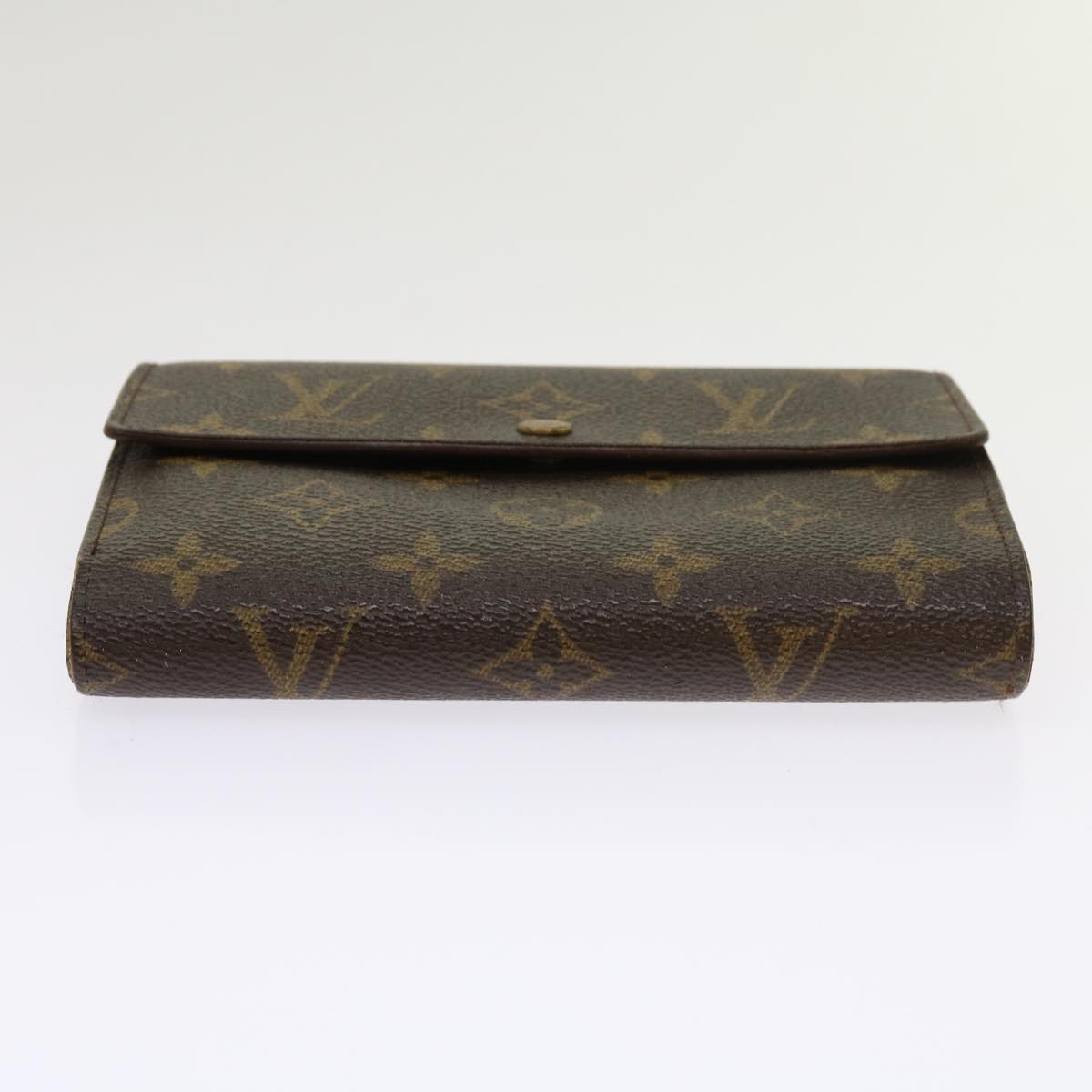 LOUIS VUITTON Monogram Porte Tresor Etui Papie Wallet M61202 LV Auth 64200