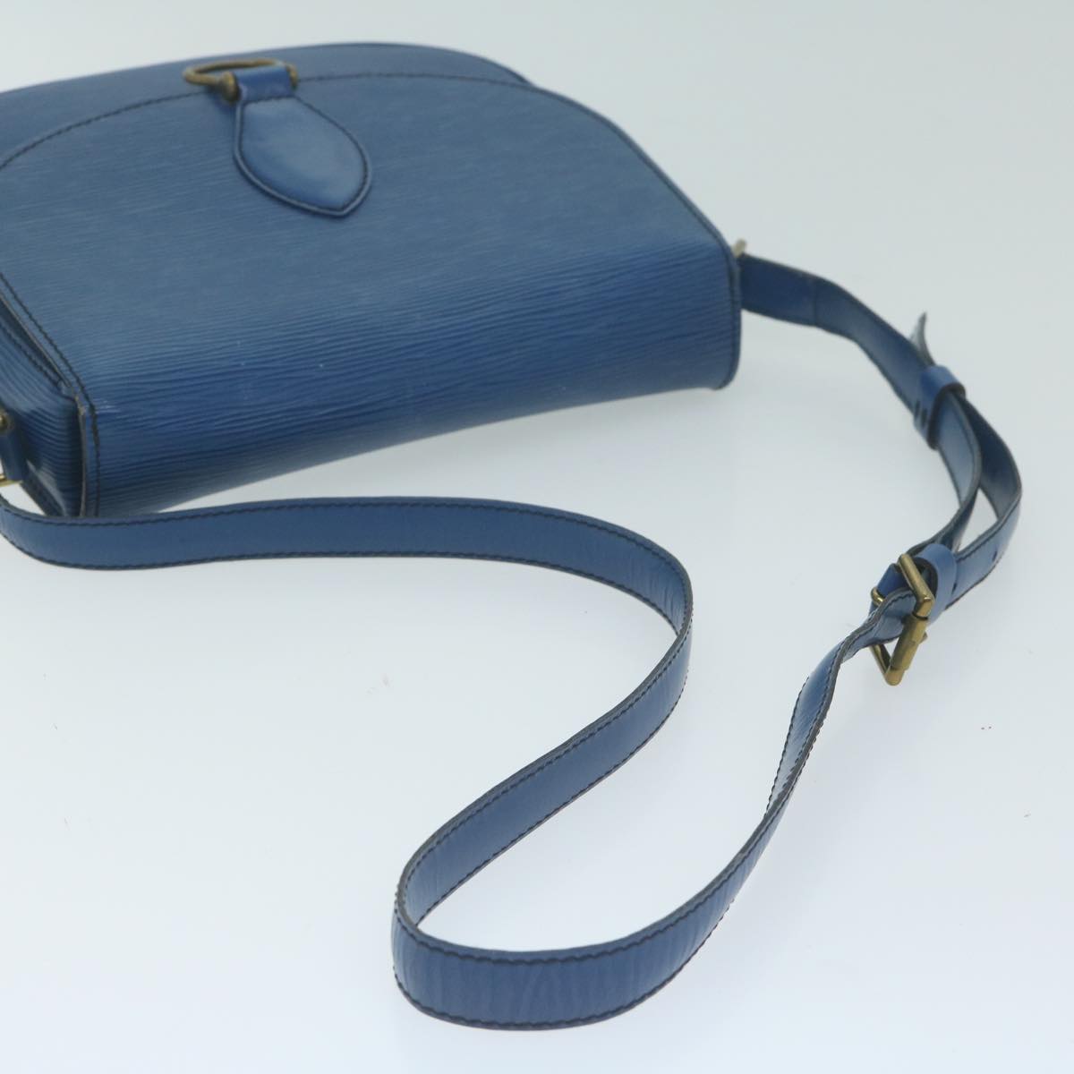 LOUIS VUITTON Epi Saint Cloud GM Shoulder Bag Blue M52195 LV Auth 64232