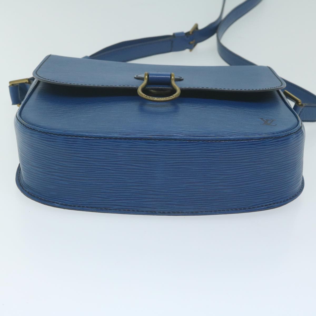 LOUIS VUITTON Epi Saint Cloud GM Shoulder Bag Blue M52195 LV Auth 64232