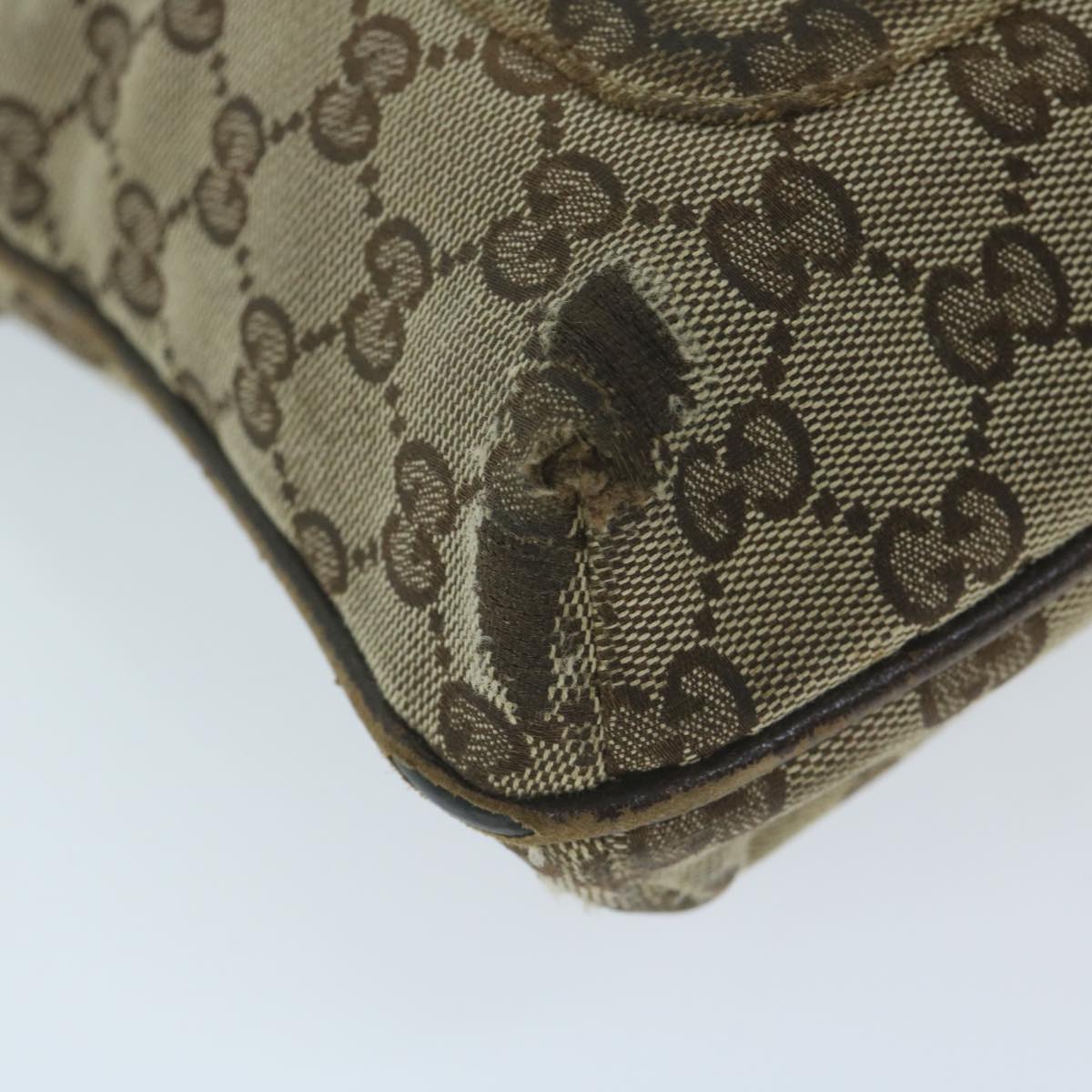 GUCCI GG Canvas Shoulder Bag Beige 122793 Auth 64279