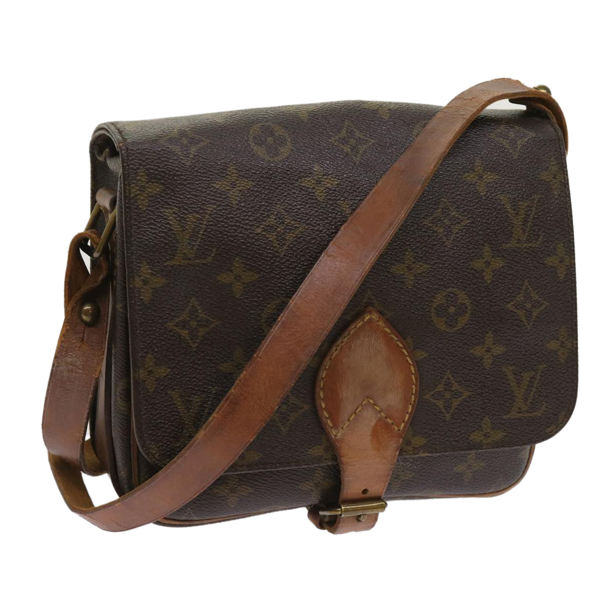 LOUIS VUITTON Monogram Cartouchiere GM Shoulder Bag M51252 LV Auth 64327