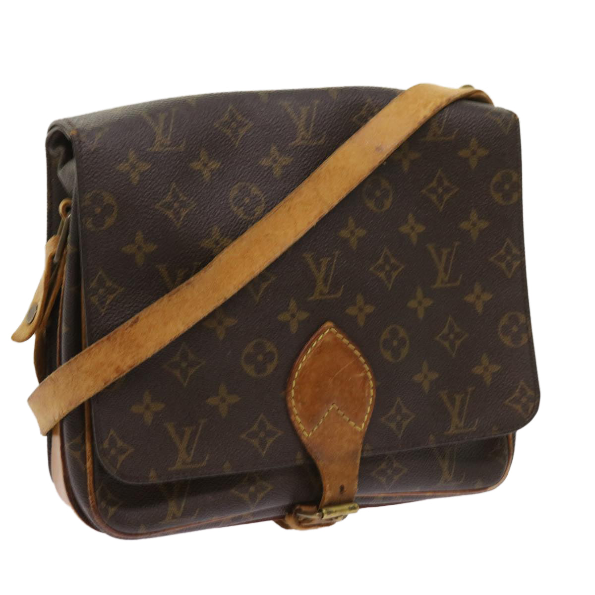 LOUIS VUITTON Monogram Cartouchiere GM Shoulder Bag M51252 LV Auth 64328