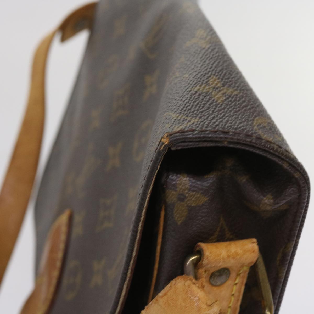 LOUIS VUITTON Monogram Cartouchiere GM Shoulder Bag M51252 LV Auth 64328