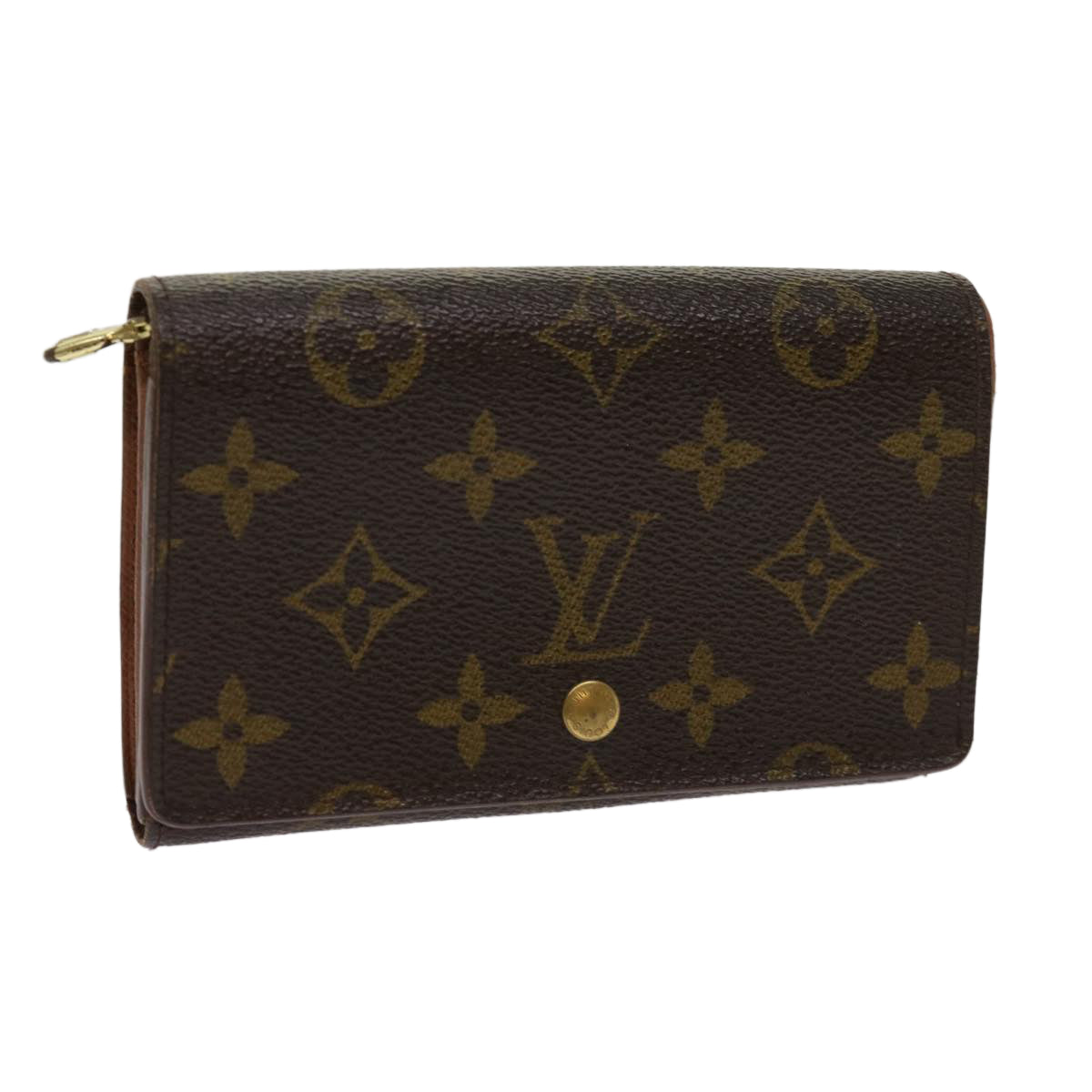 LOUIS VUITTON Monogram Porte Monnaie Billets Tresor Wallet M61730 Auth 64336