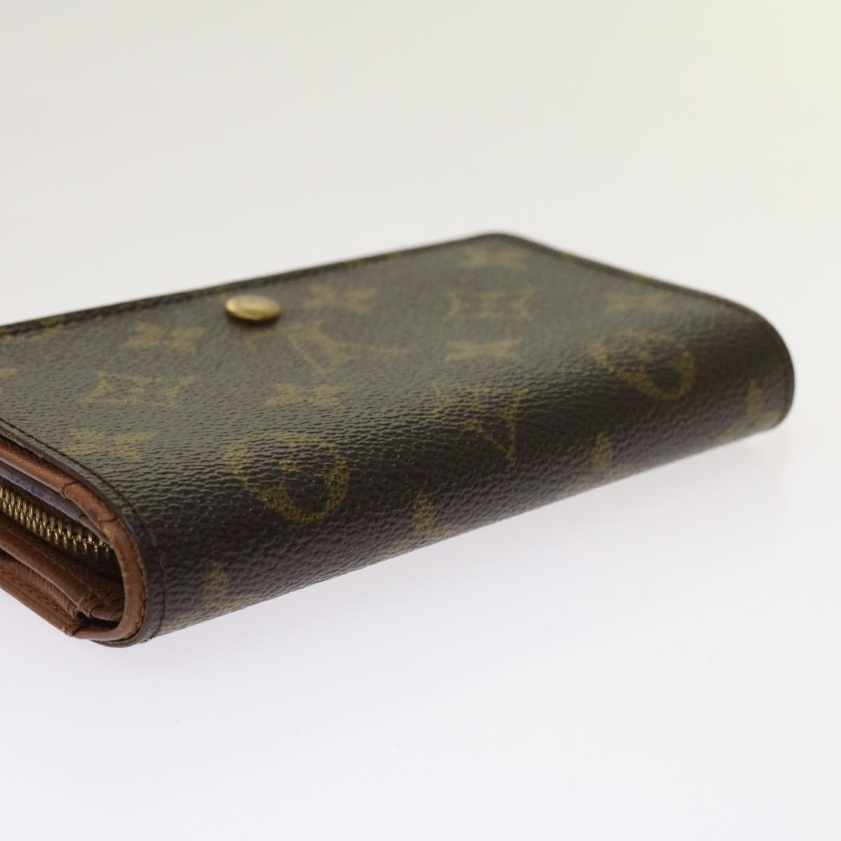 LOUIS VUITTON Monogram Porte Monnaie Billets Tresor Wallet M61730 Auth 64336