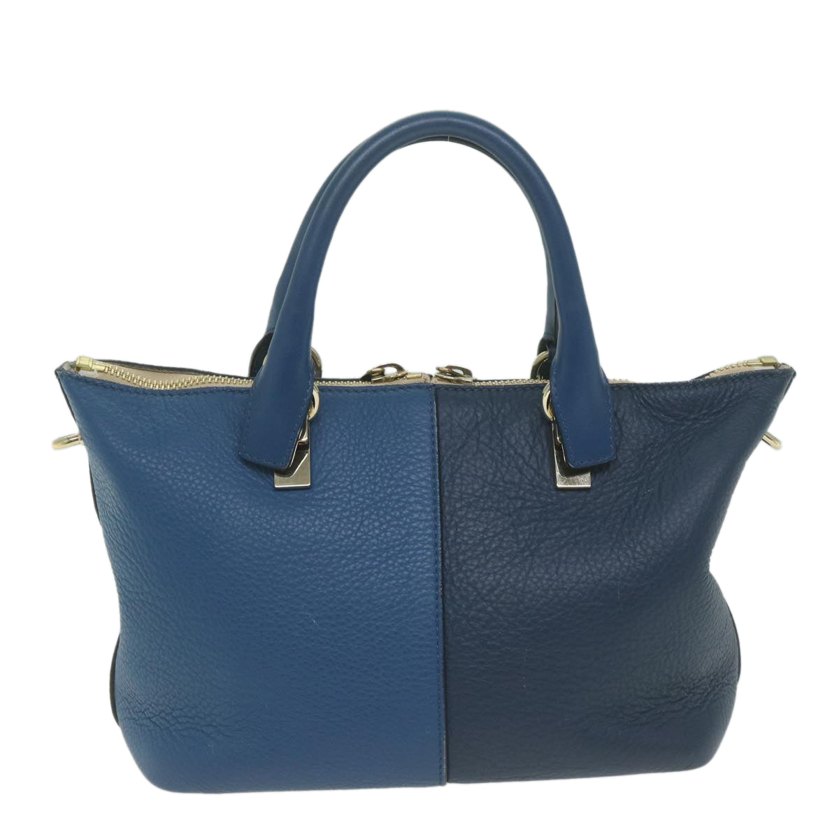 Chloe Bailey Hand Bag Leather 2way Blue 01155765 9 Auth 64347 - 0