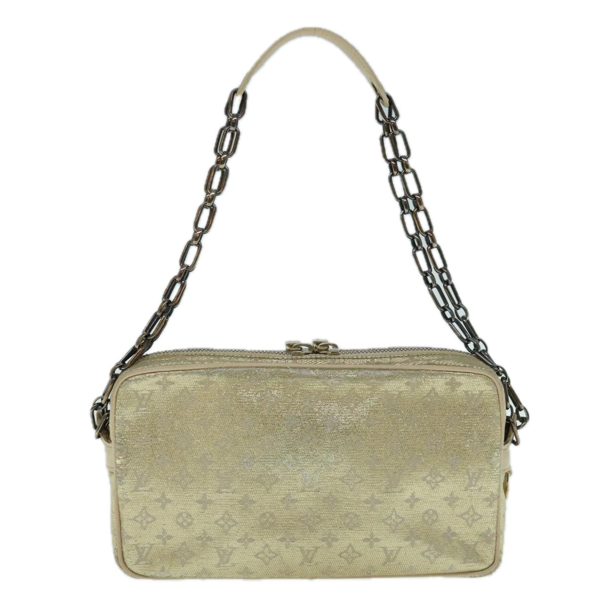 LOUIS VUITTON Monogram Shine McKenna Shoulder Bag Gold M92363 LV Auth 64385