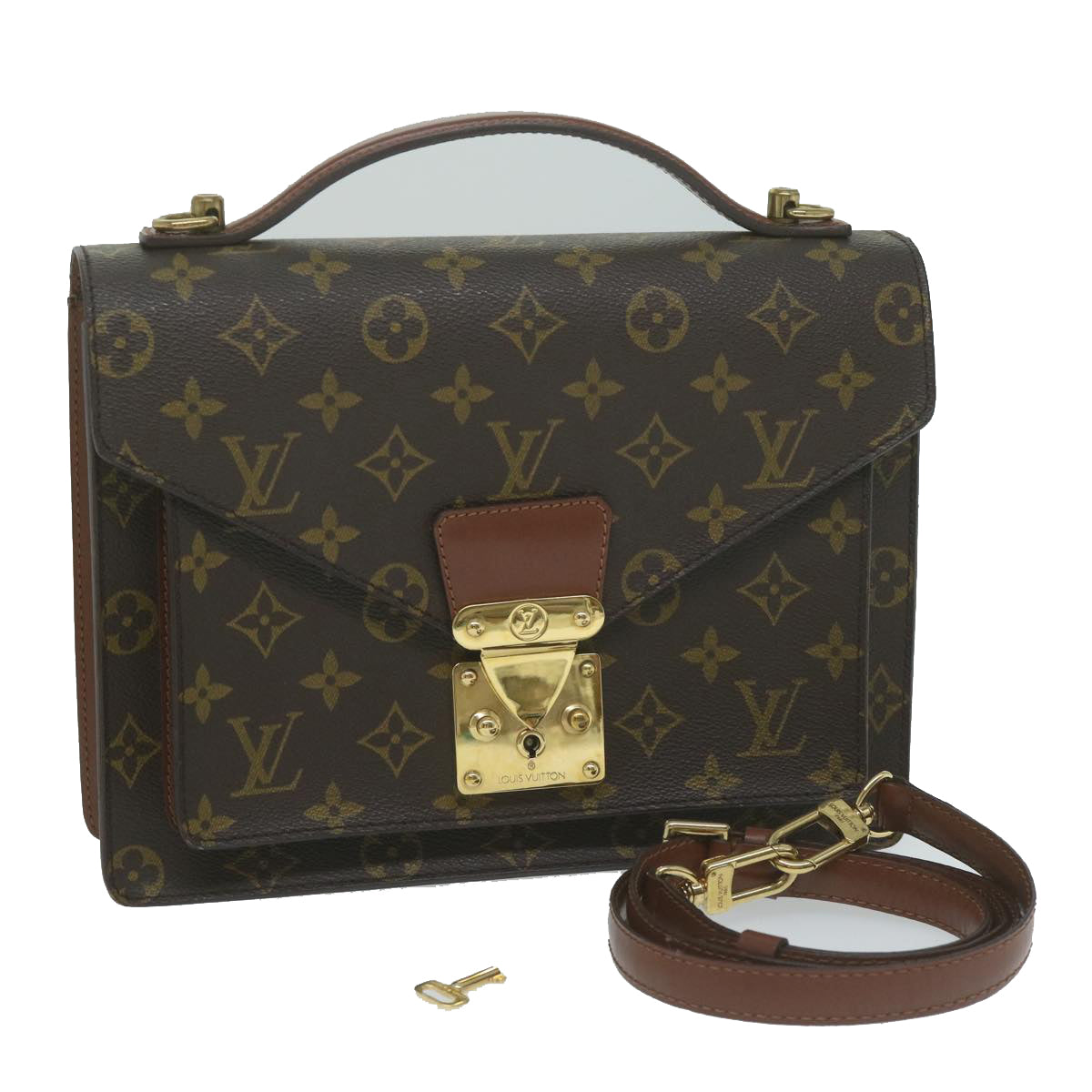 LOUIS VUITTON Monogram Monceau 26 Shoulder Bag 2way M51187 LV Auth 64401