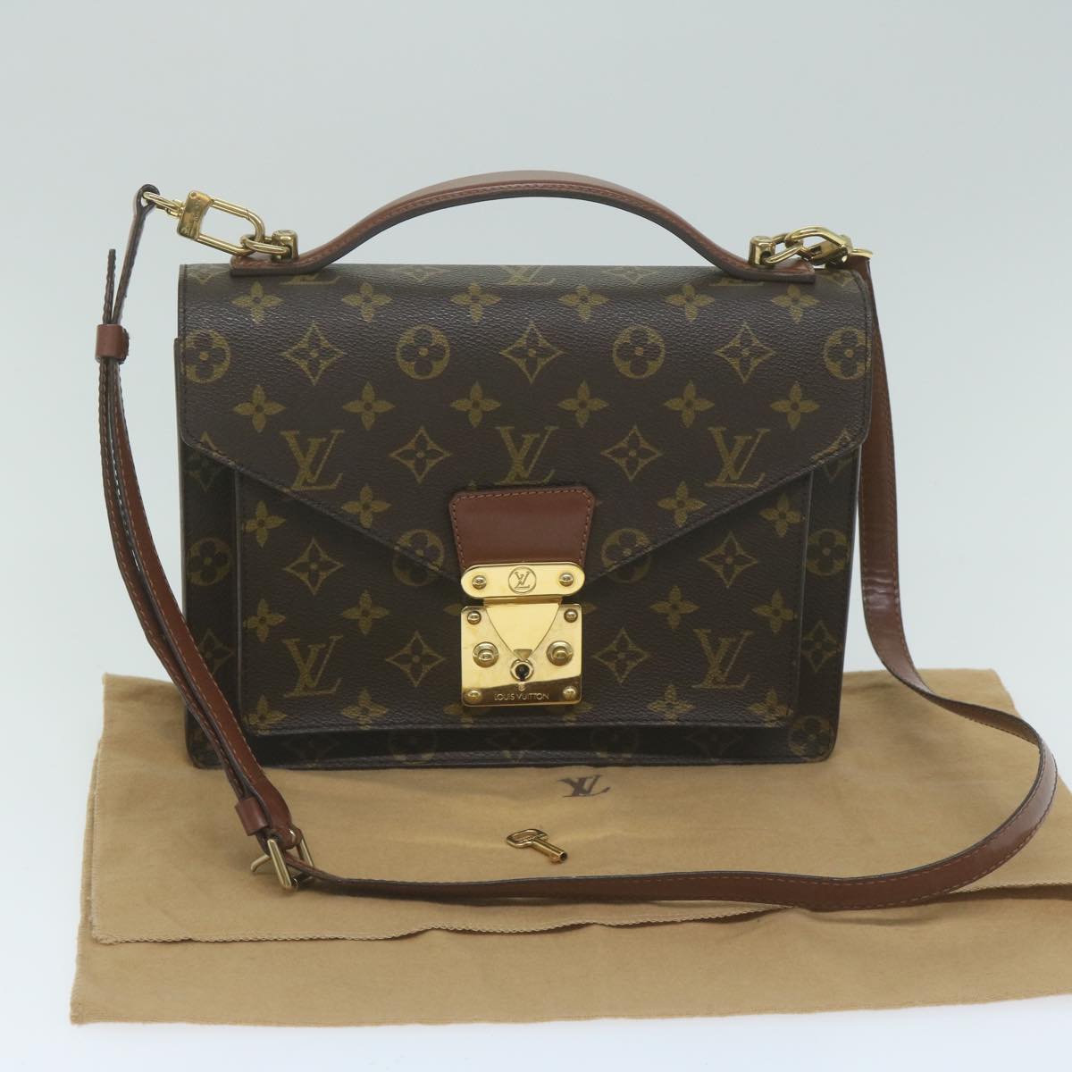 LOUIS VUITTON Monogram Monceau 26 Shoulder Bag 2way M51187 LV Auth 64401