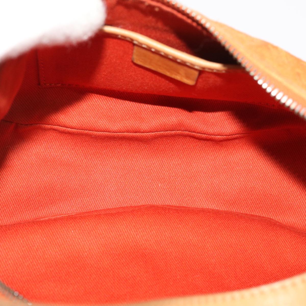 CELINE C Macadam Canvas Shoulder Bag Orange Auth 64453