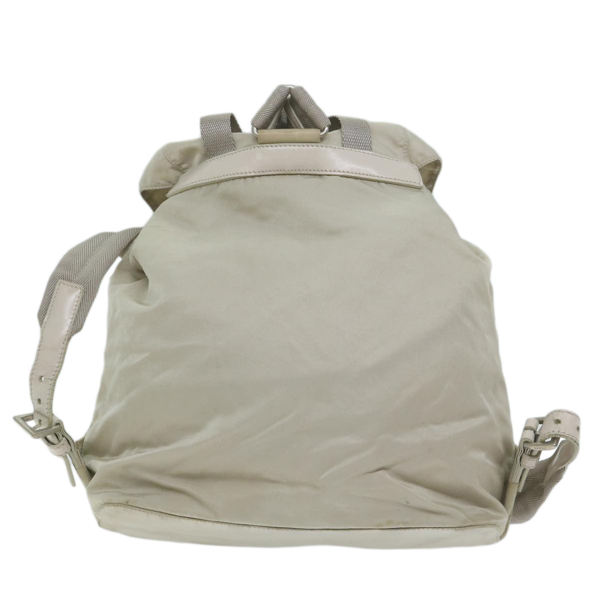 PRADA Backpack Nylon Ivory Auth 64459