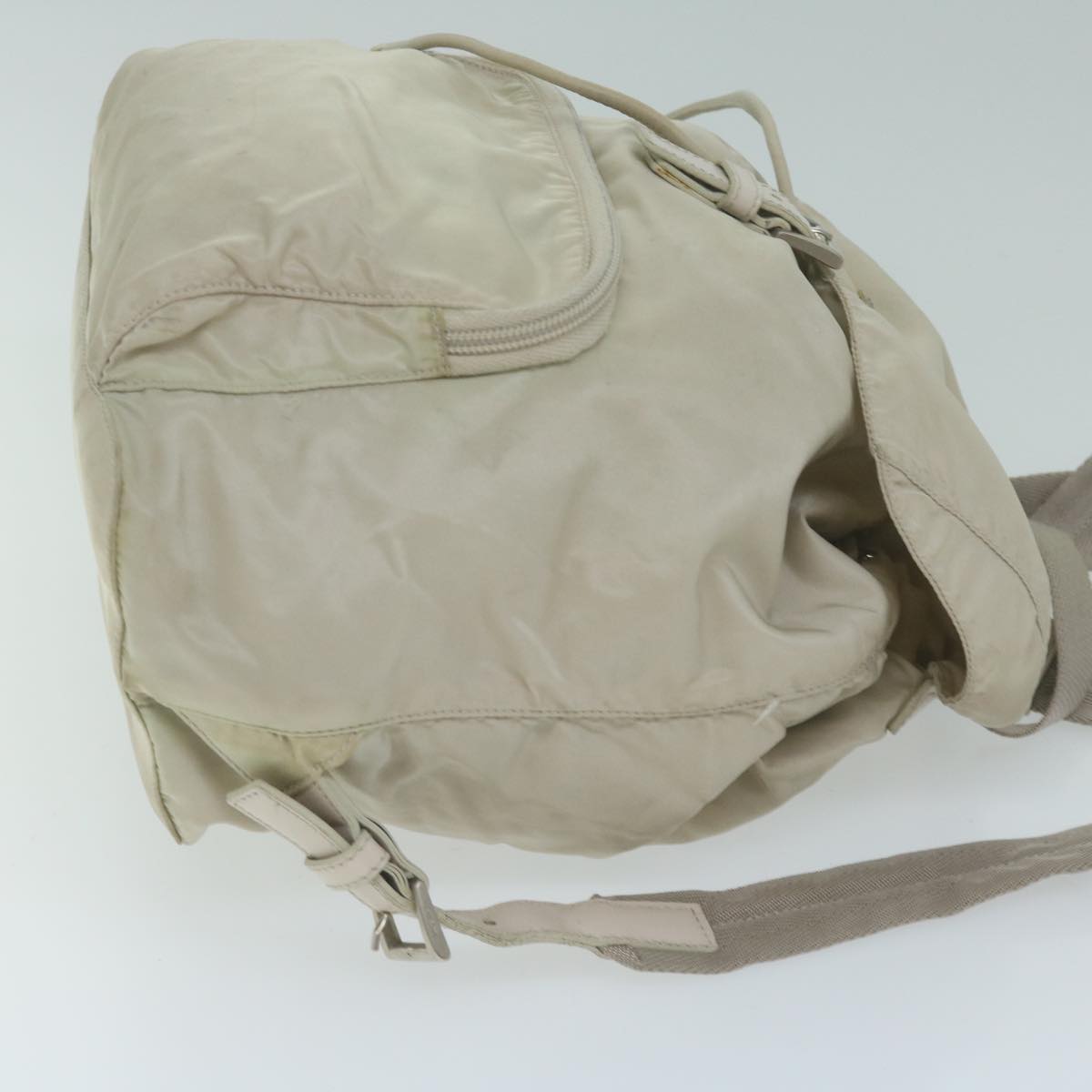 PRADA Backpack Nylon Ivory Auth 64459