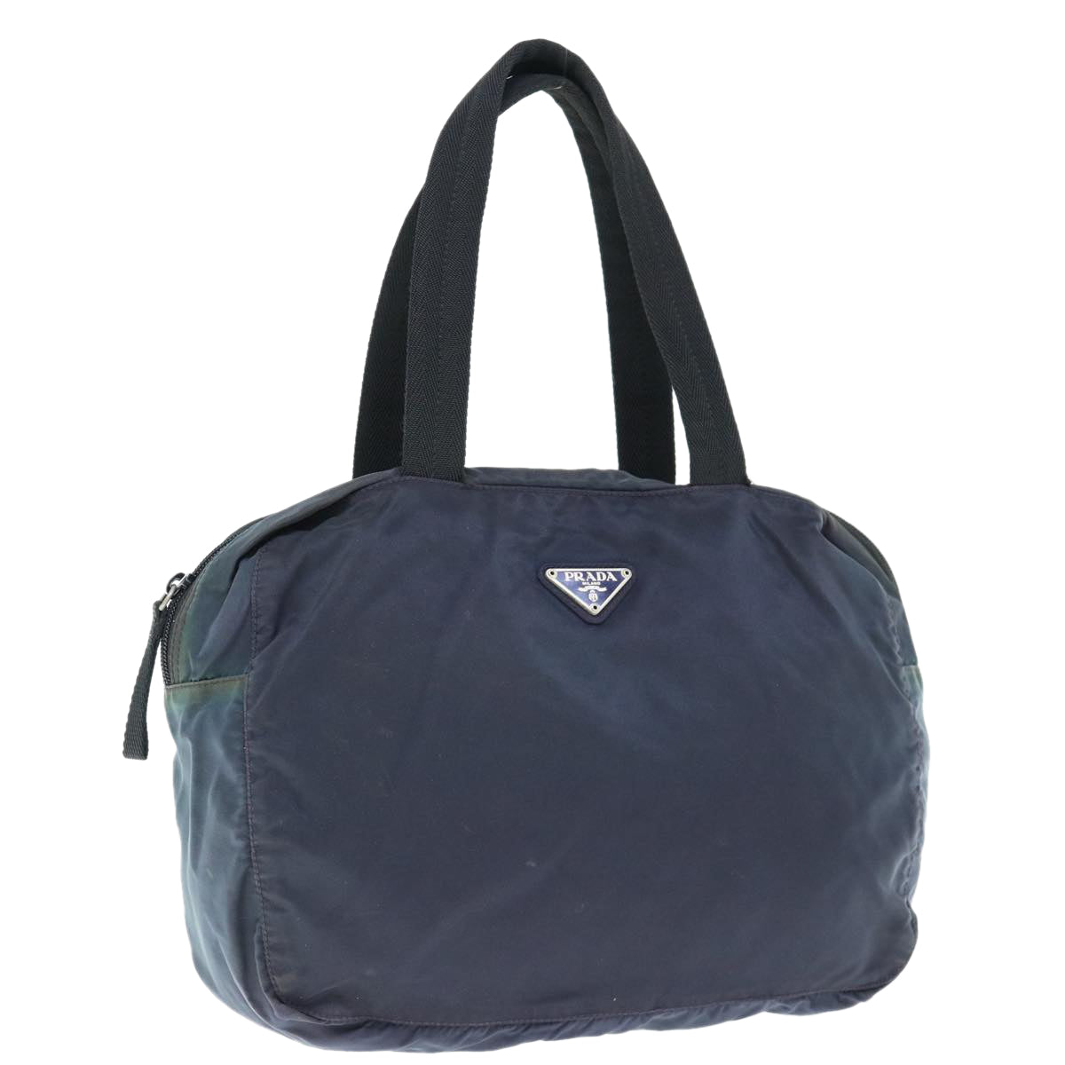 PRADA Hand Bag Nylon Navy Auth 64462