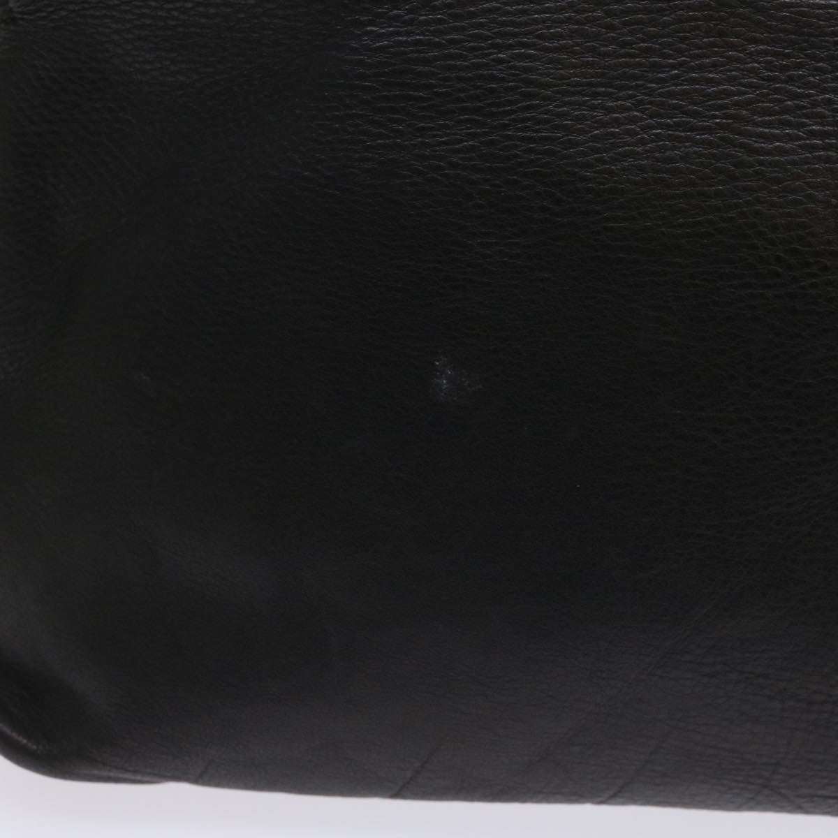 FENDI Pouch Leather Black Auth 64473