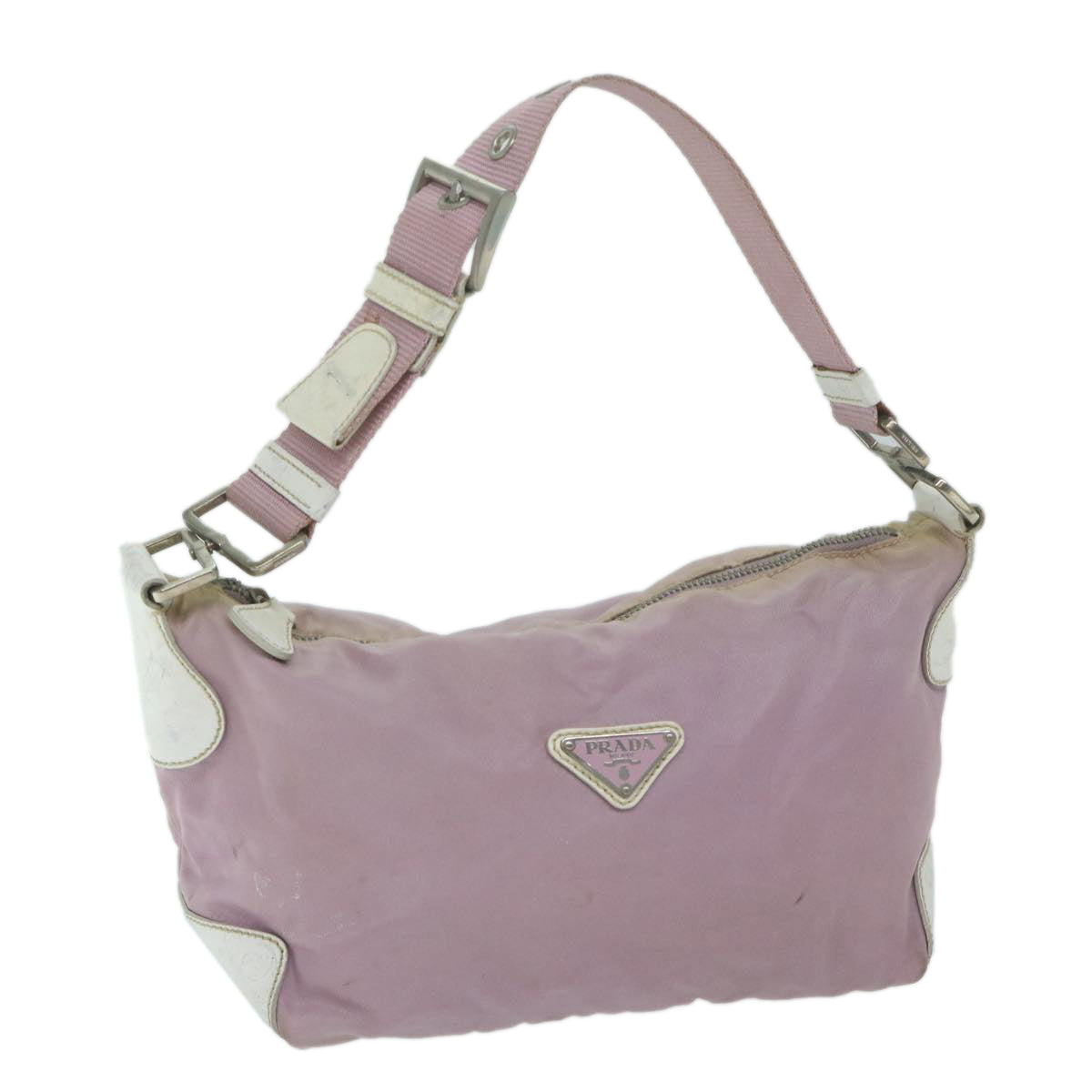 PRADA Shoulder Bag Nylon Pink Auth 64478