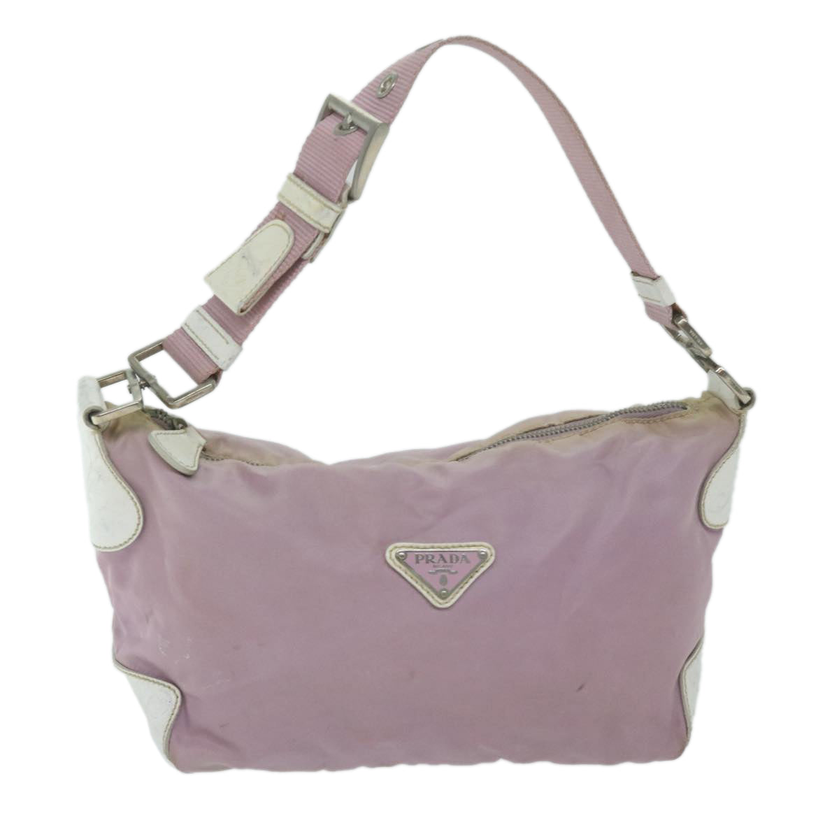 PRADA Shoulder Bag Nylon Pink Auth 64478