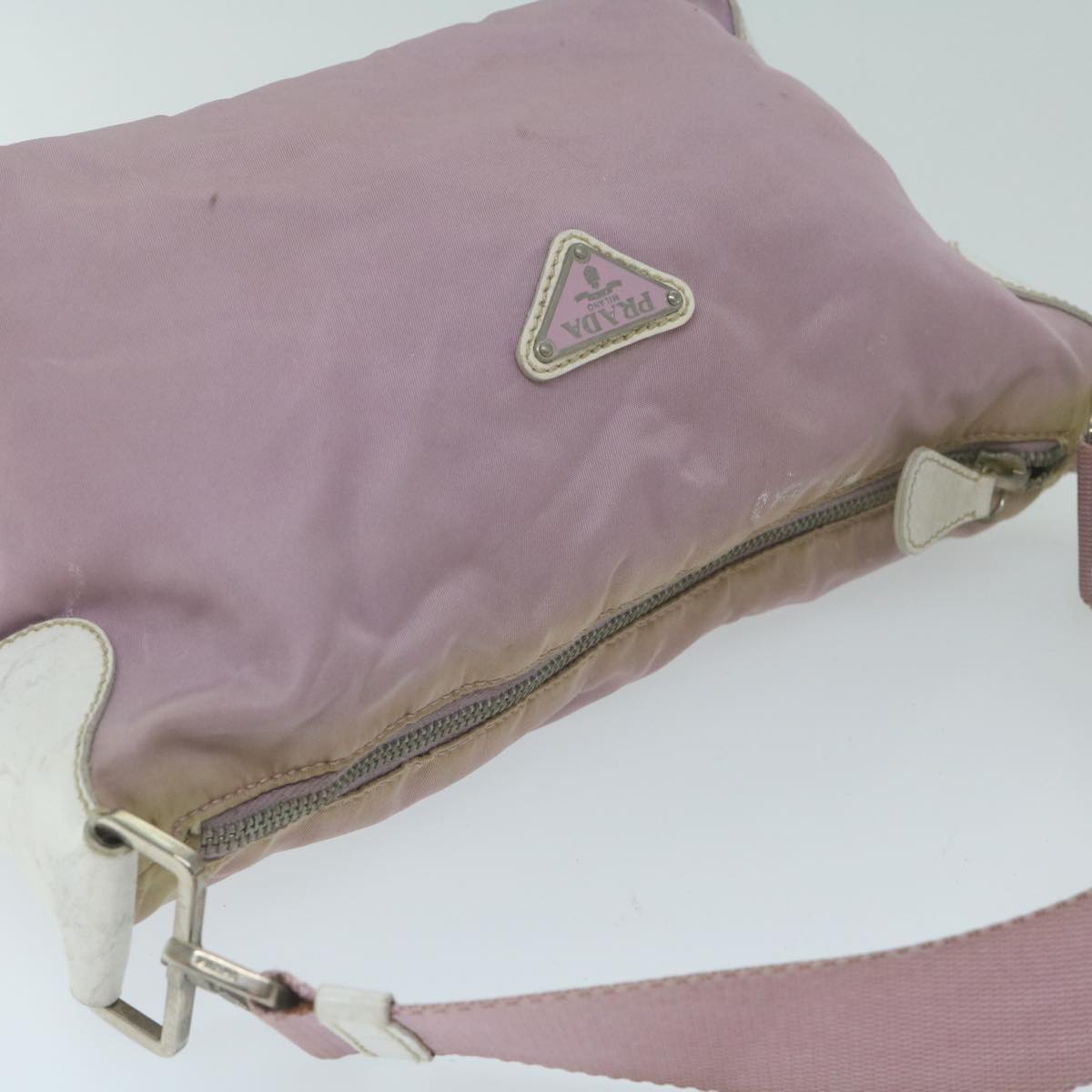 PRADA Shoulder Bag Nylon Pink Auth 64478