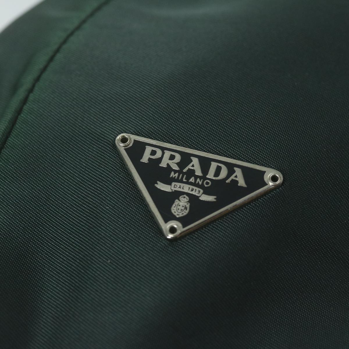 PRADA Shoulder Bag Nylon Green Auth 64479