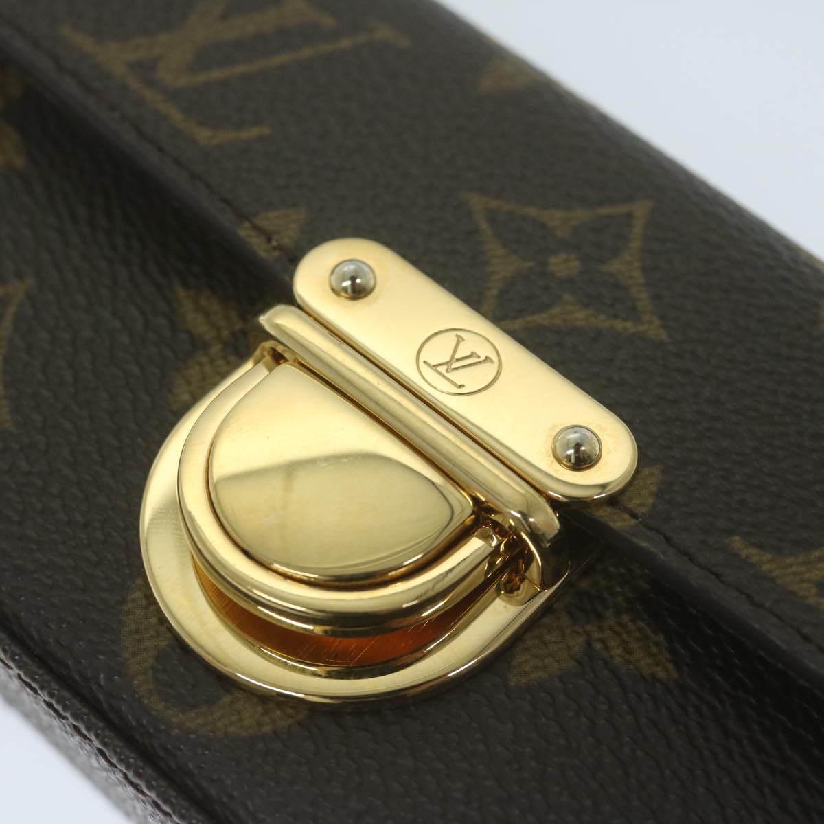 LOUIS VUITTON Monogram Pochette lagoon Glasses Case M60008 LV Auth 64517A