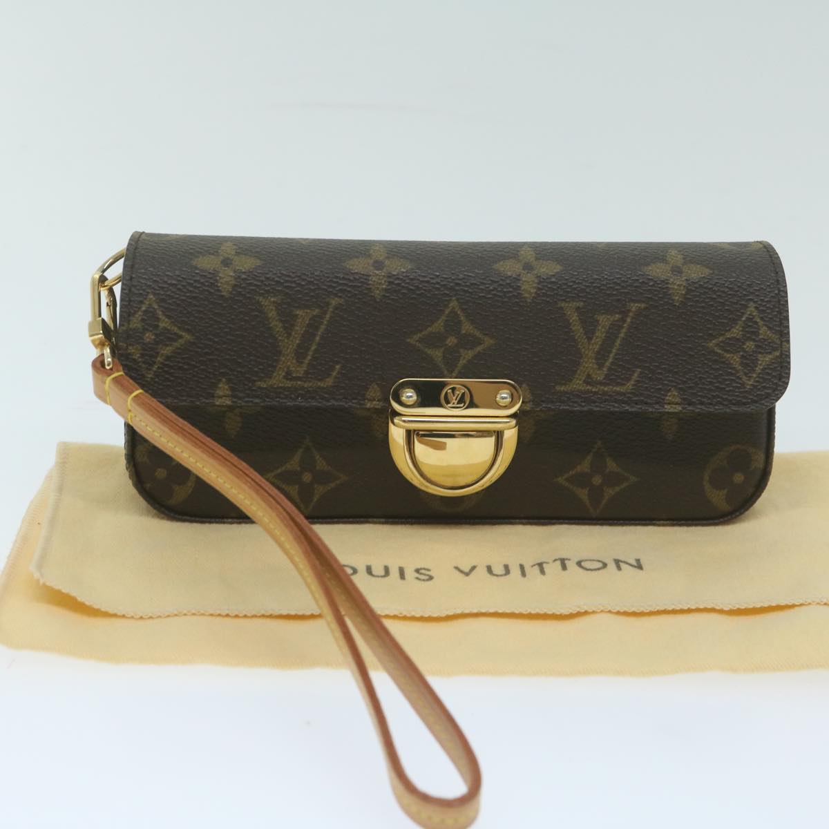 LOUIS VUITTON Monogram Pochette lagoon Glasses Case M60008 LV Auth 64517A