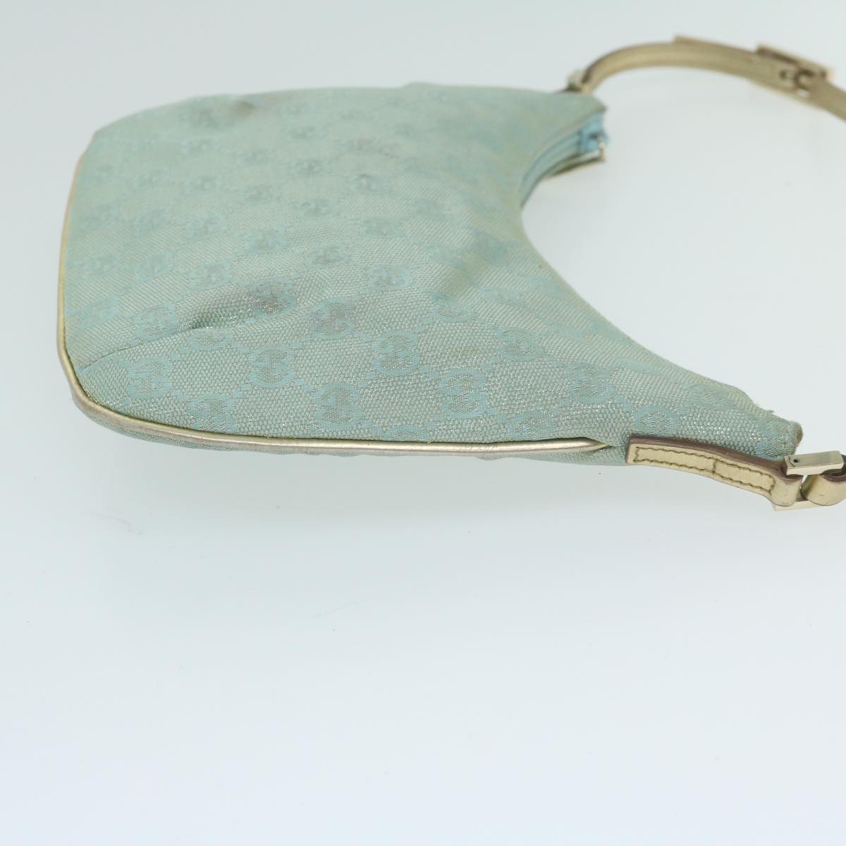 GUCCI GG Canvas Shoulder Bag Light Blue 005 0813 Auth 64527