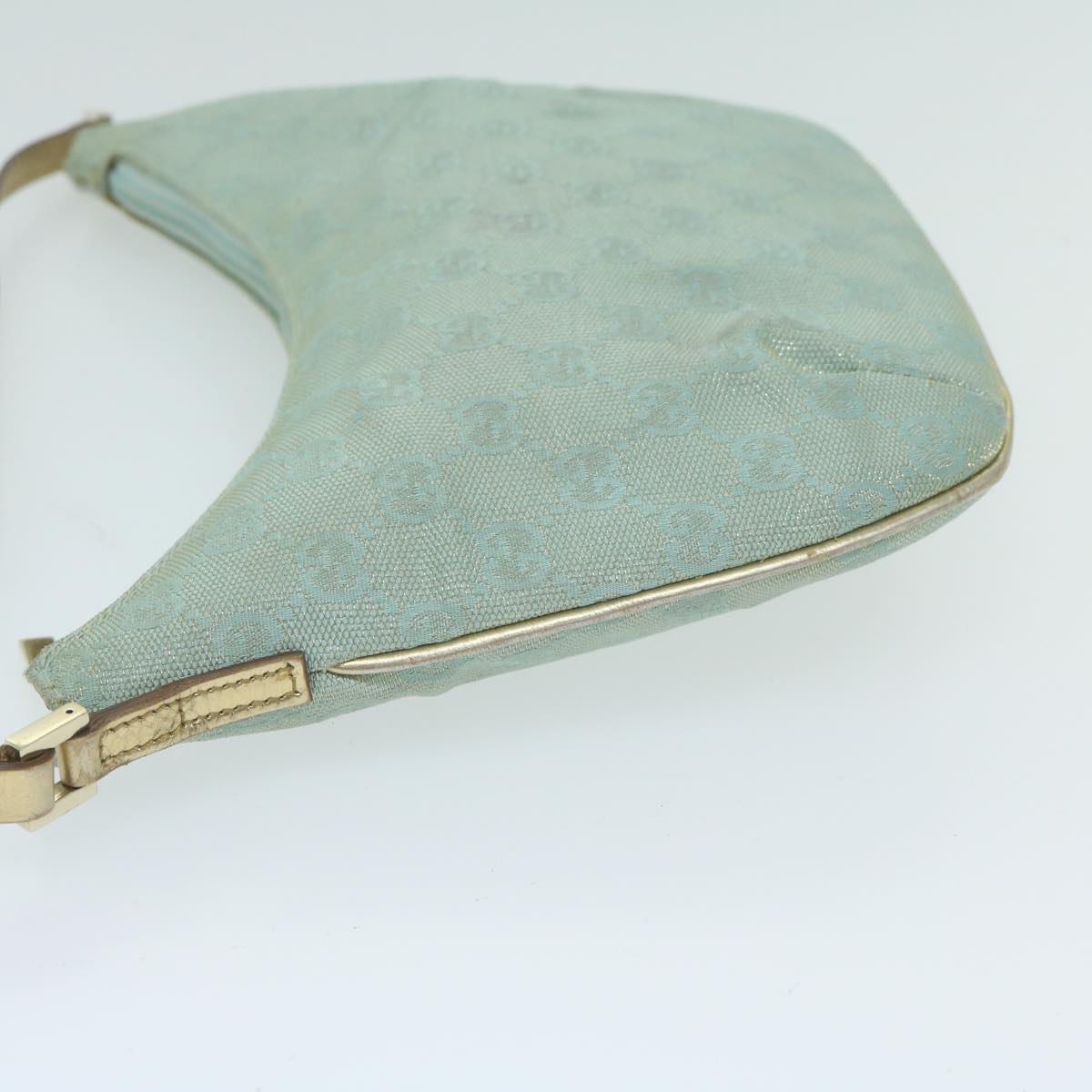 GUCCI GG Canvas Shoulder Bag Light Blue 005 0813 Auth 64527