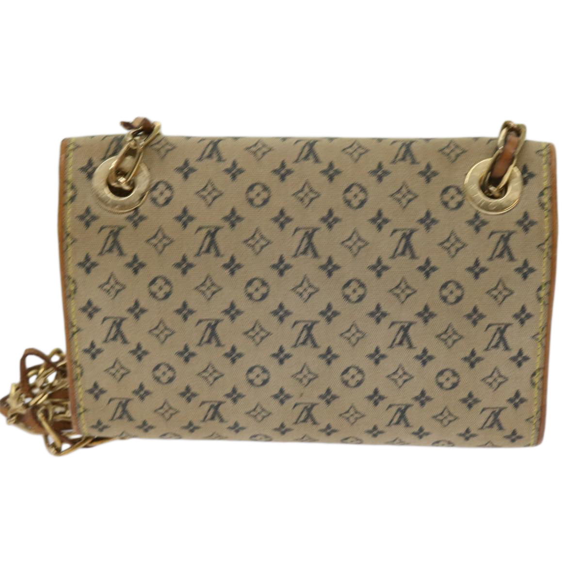 LOUIS VUITTON Monogram Mini Camille Chain Shoulder Bag Blue M92002 Auth 64536