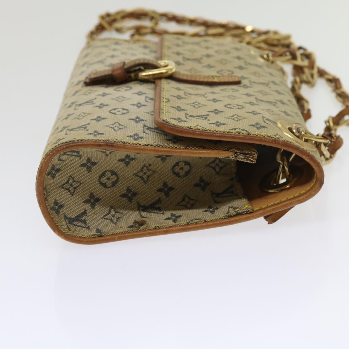 LOUIS VUITTON Monogram Mini Camille Chain Shoulder Bag Blue M92002 Auth 64536