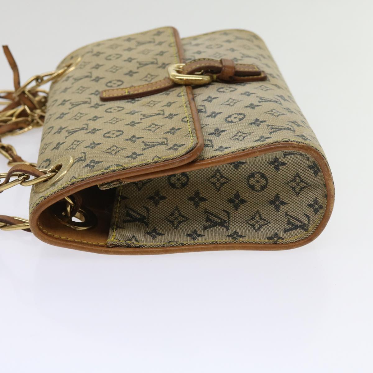 LOUIS VUITTON Monogram Mini Camille Chain Shoulder Bag Blue M92002 Auth 64536