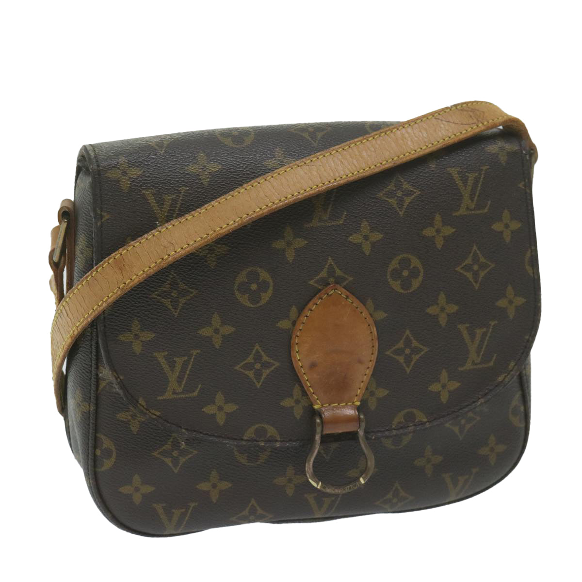 LOUIS VUITTON Monogram Saint Cloud GM Shoulder Bag M51242 LV Auth 64545