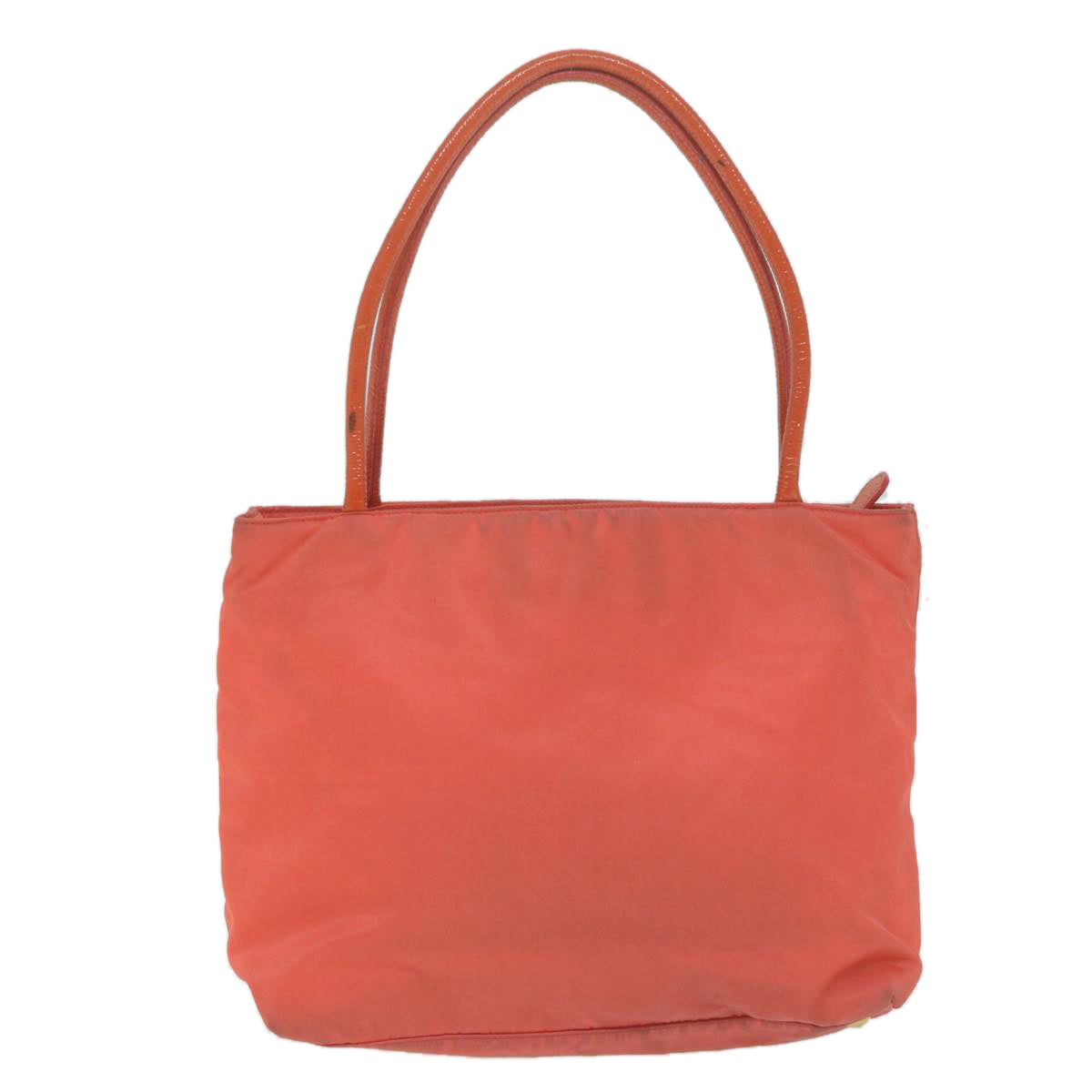 PRADA Tote Bag Nylon Orange Auth 64598