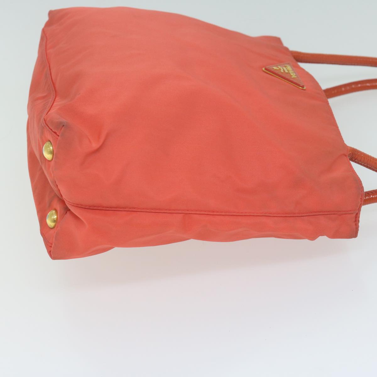 PRADA Tote Bag Nylon Orange Auth 64598