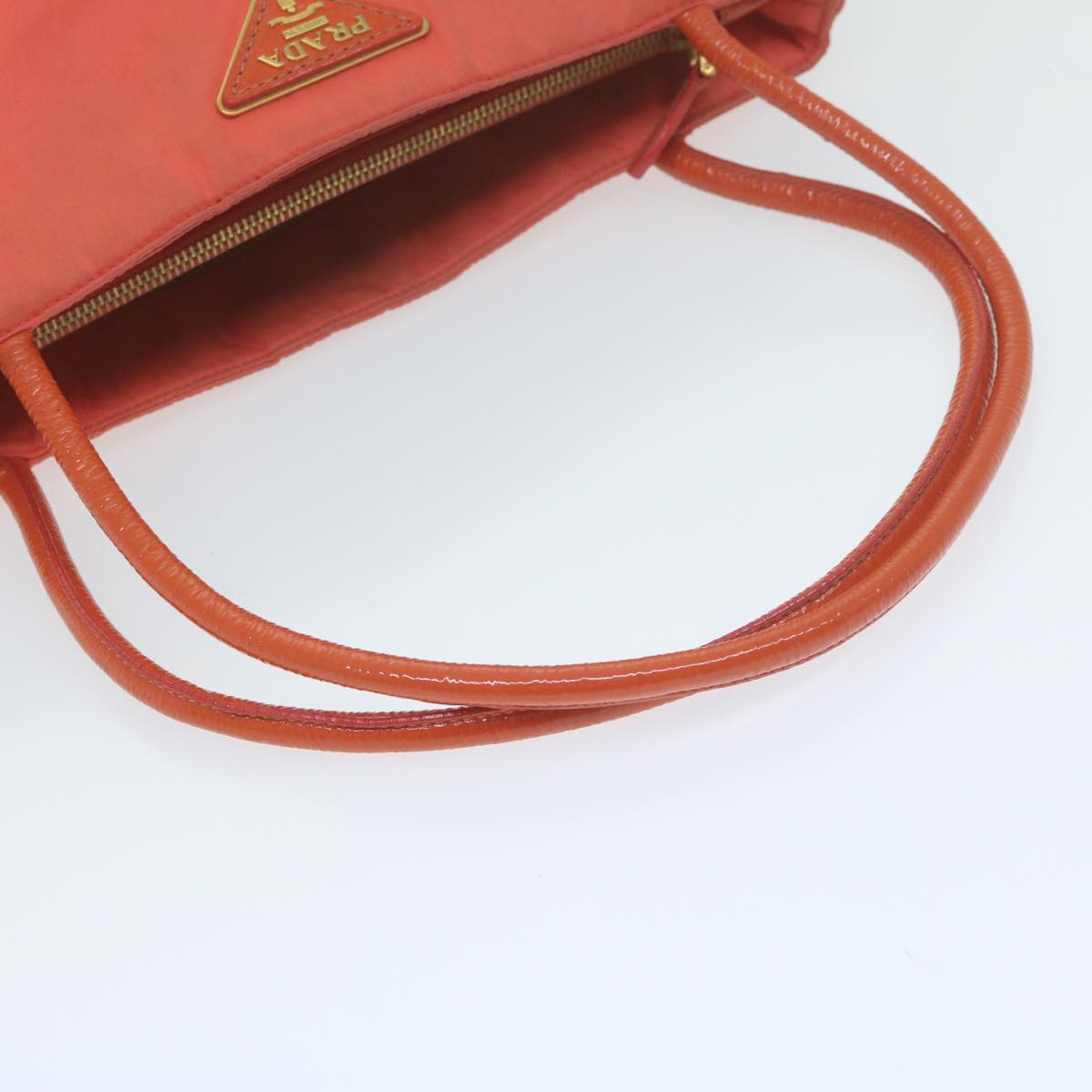 PRADA Tote Bag Nylon Orange Auth 64598