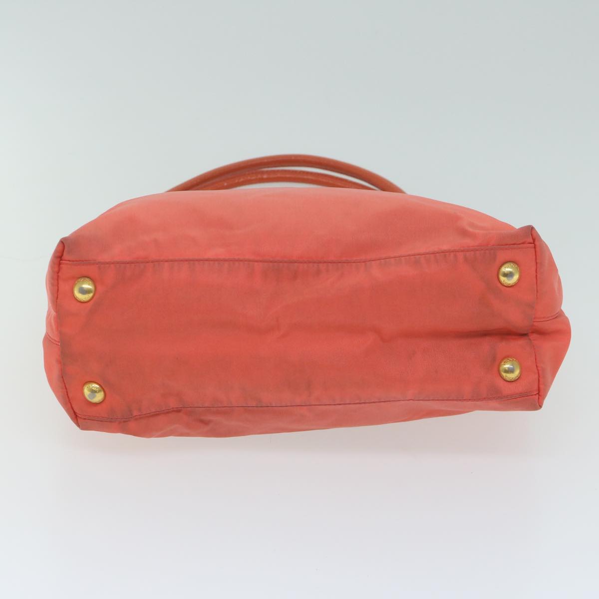 PRADA Tote Bag Nylon Orange Auth 64598