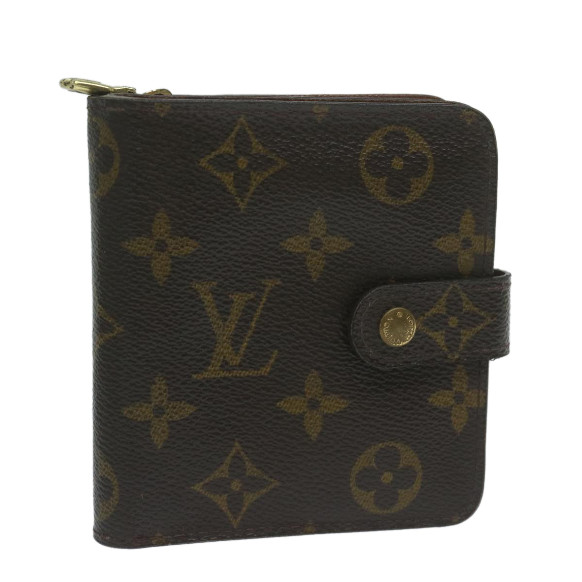 LOUIS VUITTON Monogram Compact Zip Wallet M61667 LV Auth 64627