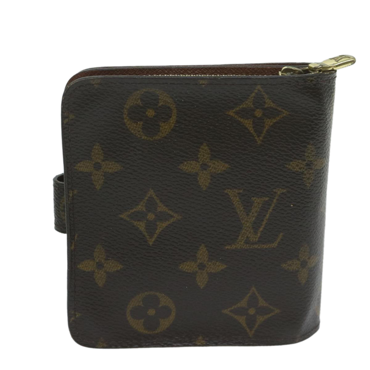 LOUIS VUITTON Monogram Compact Zip Wallet M61667 LV Auth 64627