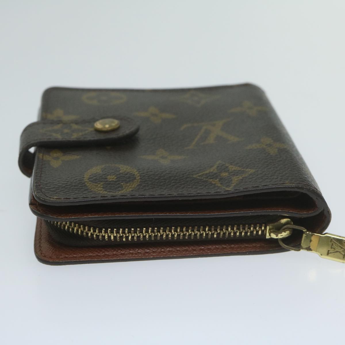 LOUIS VUITTON Monogram Compact Zip Wallet M61667 LV Auth 64627