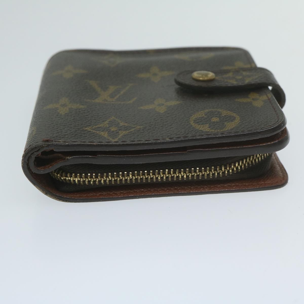 LOUIS VUITTON Monogram Compact Zip Wallet M61667 LV Auth 64627