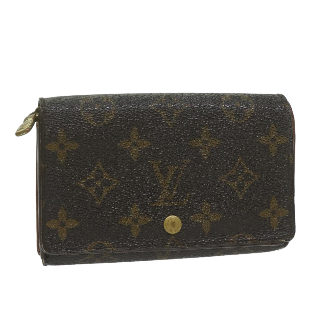 LOUIS VUITTON Monogram Porte Monnaie Billets Tresor Wallet M61730 Auth 64628