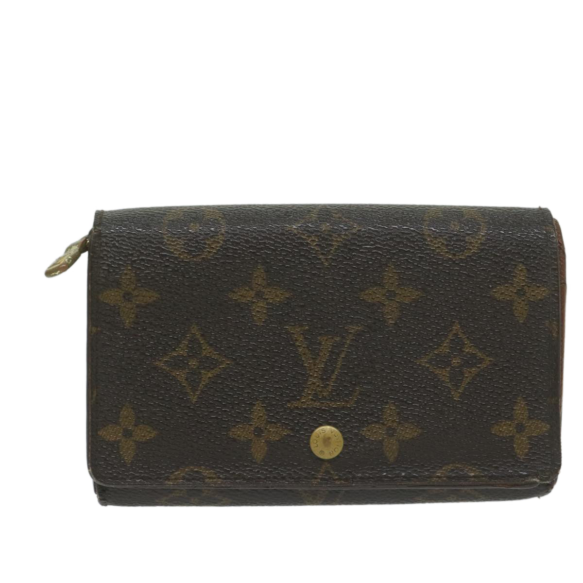 LOUIS VUITTON Monogram Porte Monnaie Billets Tresor Wallet M61730 Auth 64628