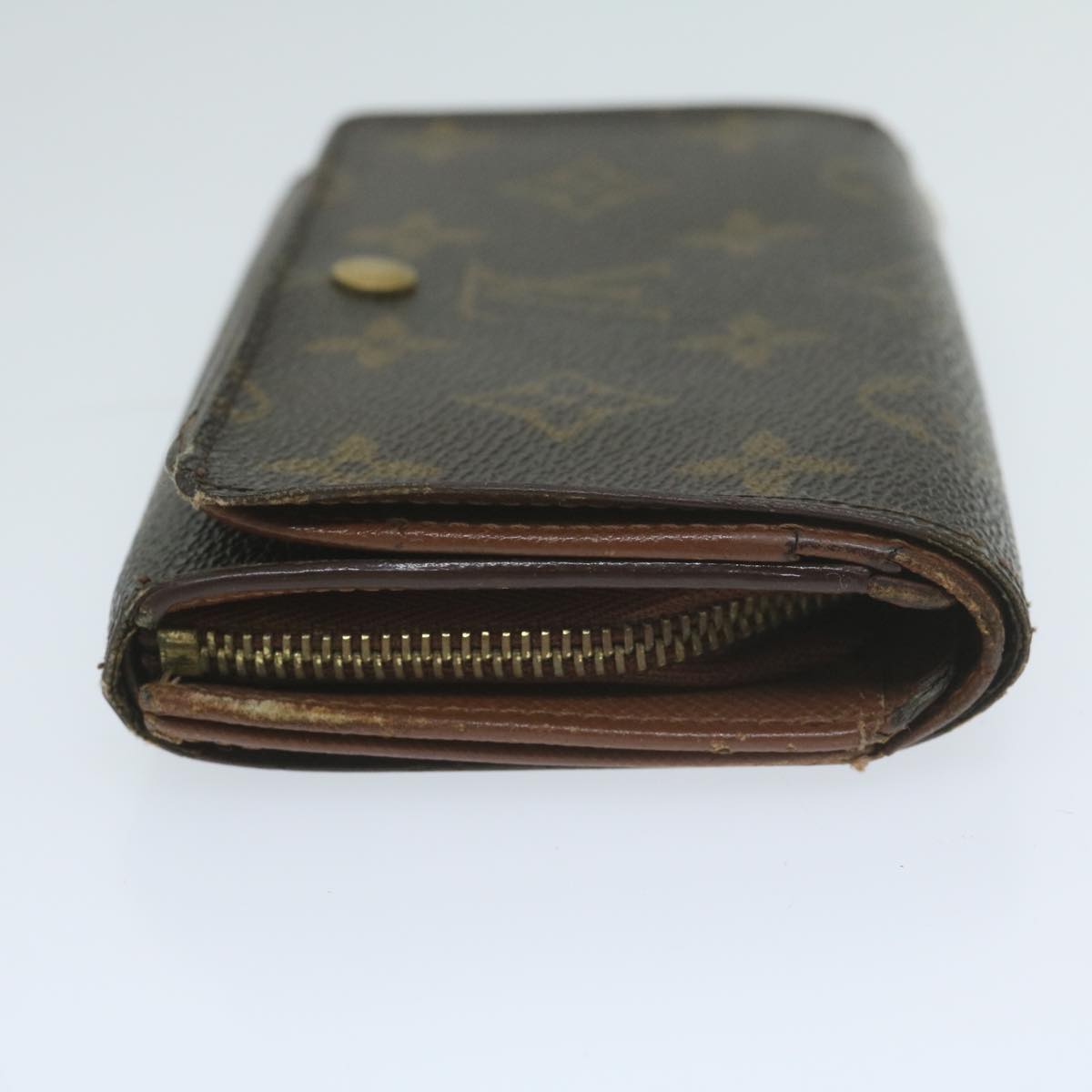 LOUIS VUITTON Monogram Porte Monnaie Billets Tresor Wallet M61730 Auth 64628