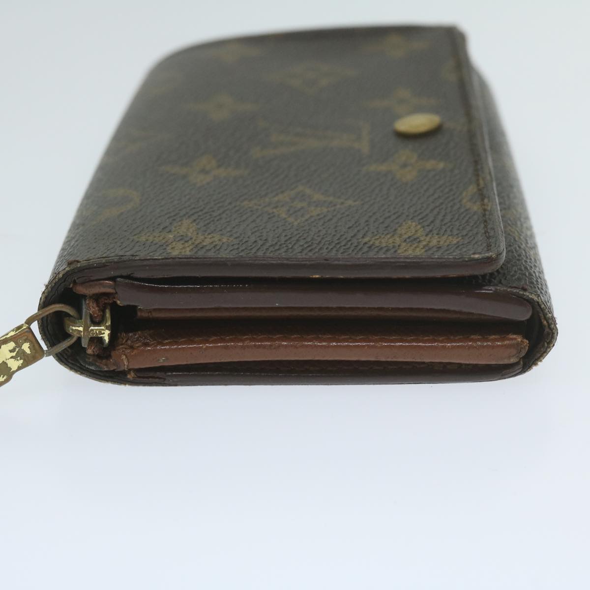 LOUIS VUITTON Monogram Porte Monnaie Billets Tresor Wallet M61730 Auth 64628