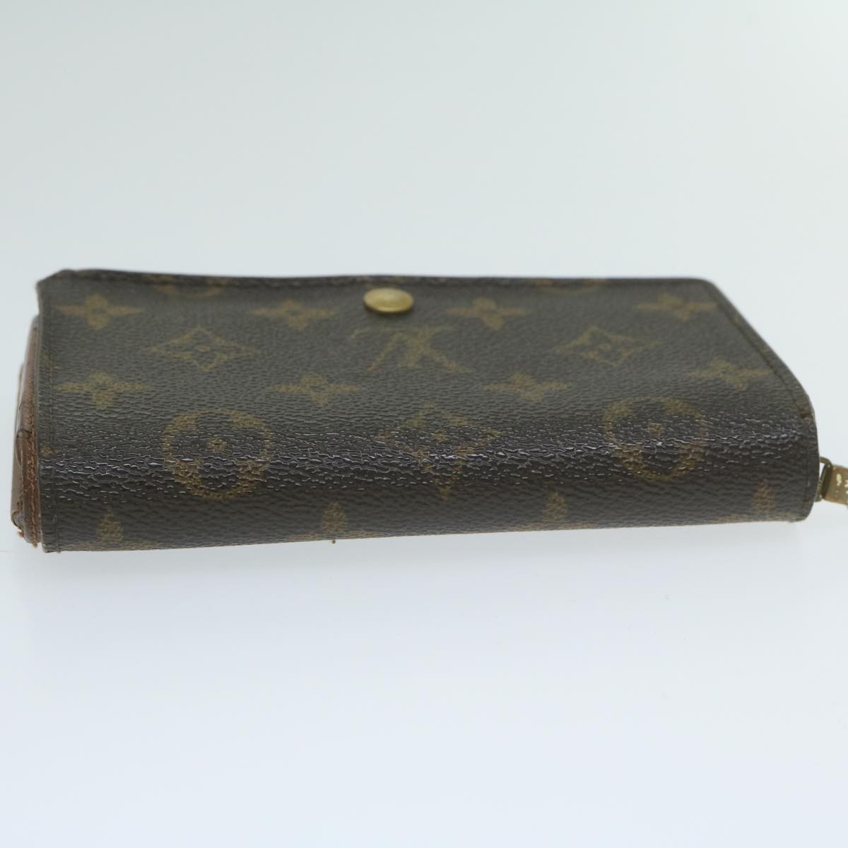 LOUIS VUITTON Monogram Porte Monnaie Billets Tresor Wallet M61730 Auth 64628