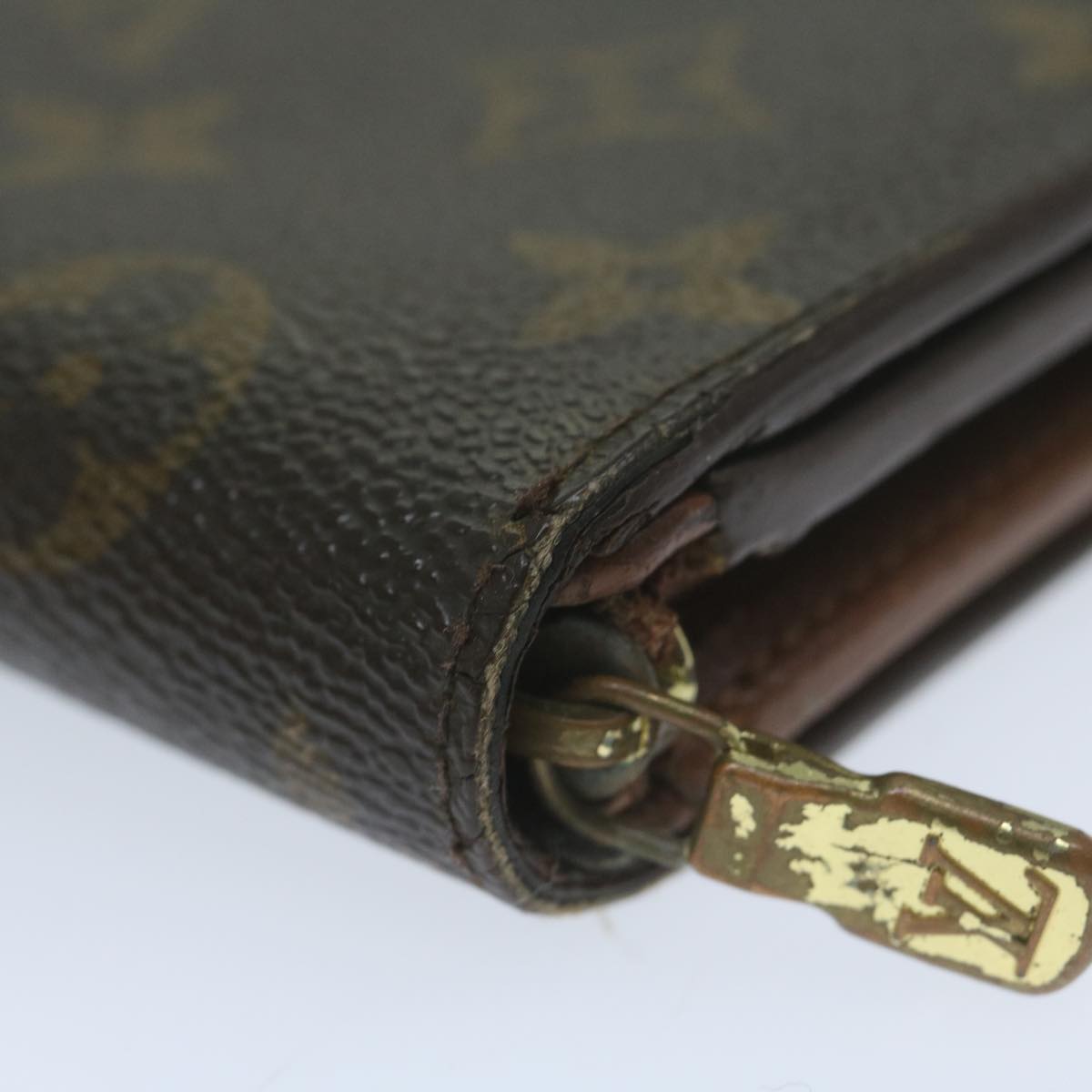 LOUIS VUITTON Monogram Porte Monnaie Billets Tresor Wallet M61730 Auth 64628