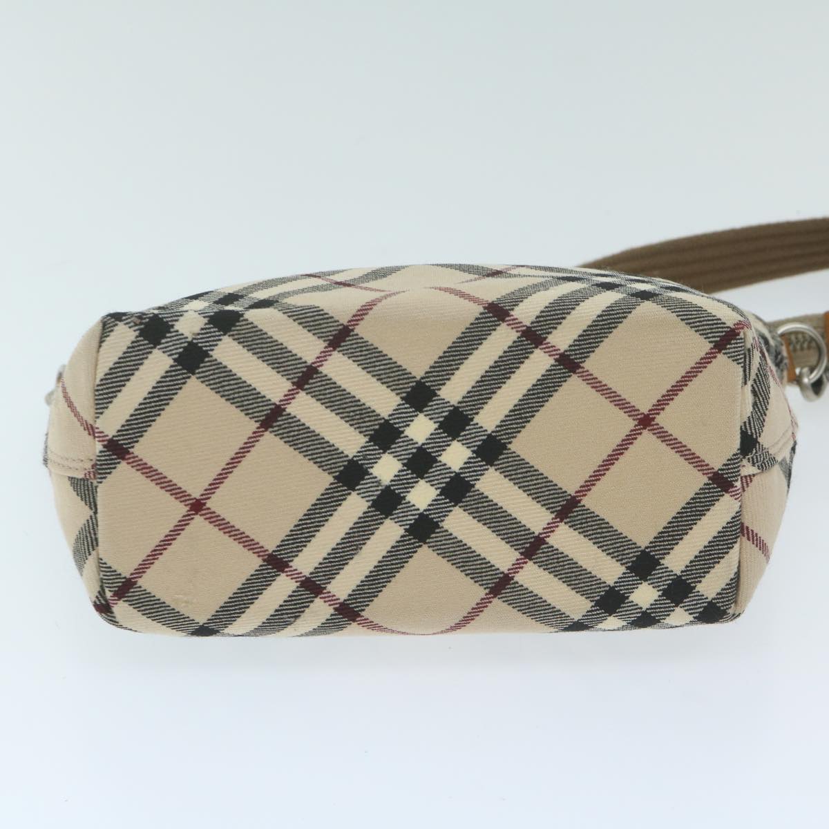 BURBERRY Nova Check Blue Label Shoulder Bag Canvas Beige Auth 64634