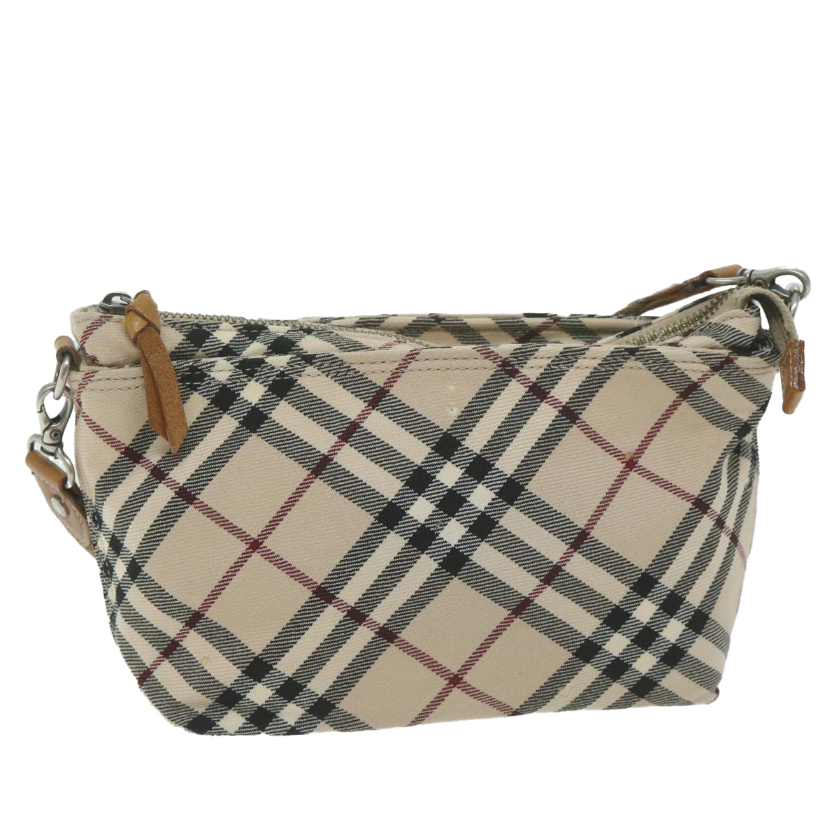 BURBERRY Nova Check Blue Label Shoulder Bag Canvas Beige Auth 64634 - 0