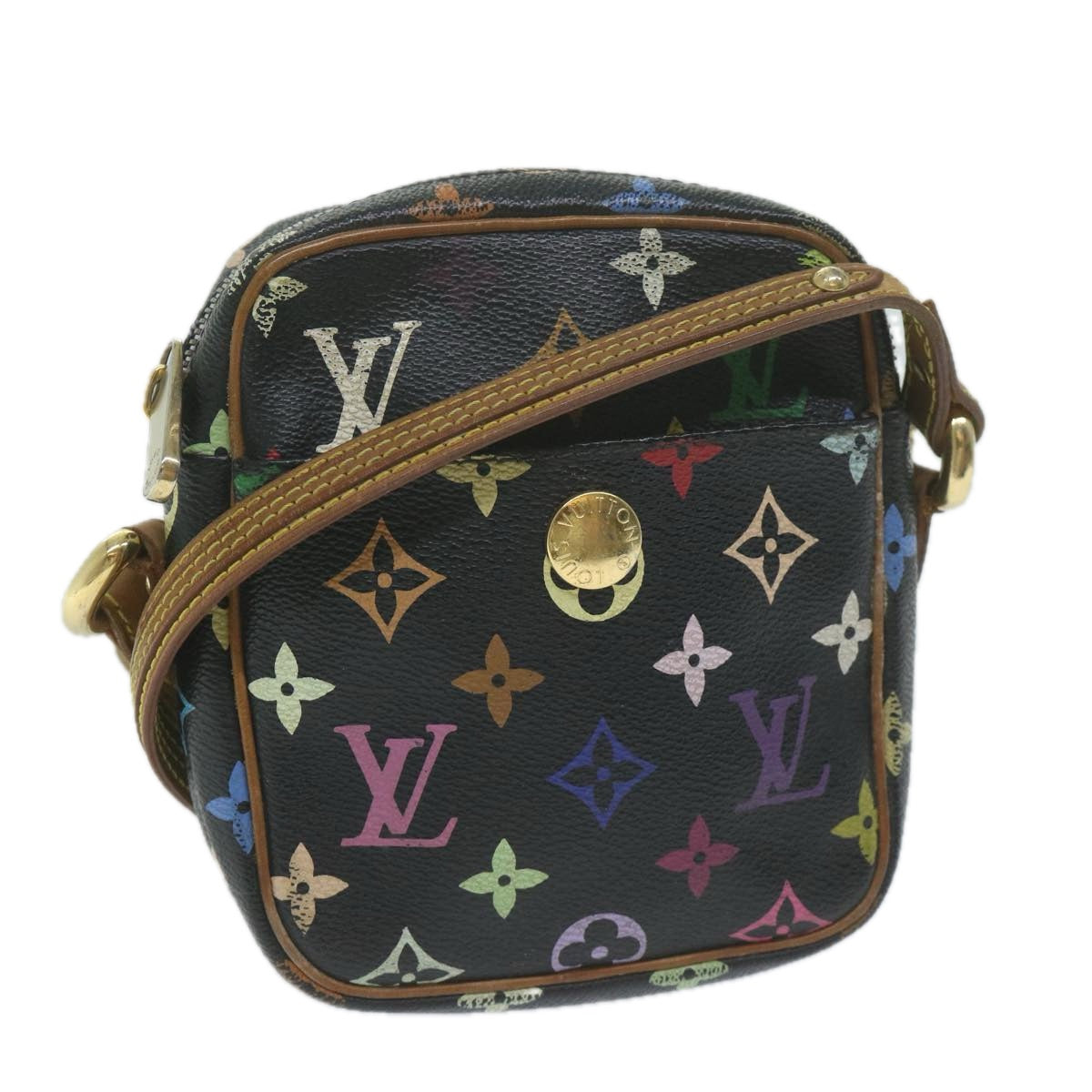 LOUIS VUITTON Monogram Multicolor Lift Shoulder Bag Black M40056 LV Auth 64661